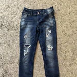 dark wash maurices skinny jeans